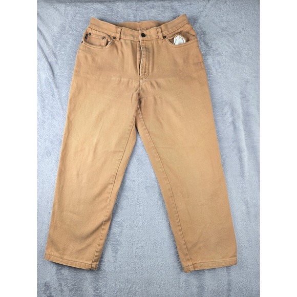 Lauren Jeans Co Ralph Lauren Petite Tan Corduroy Pants Size 12P - Picture 1 of 16